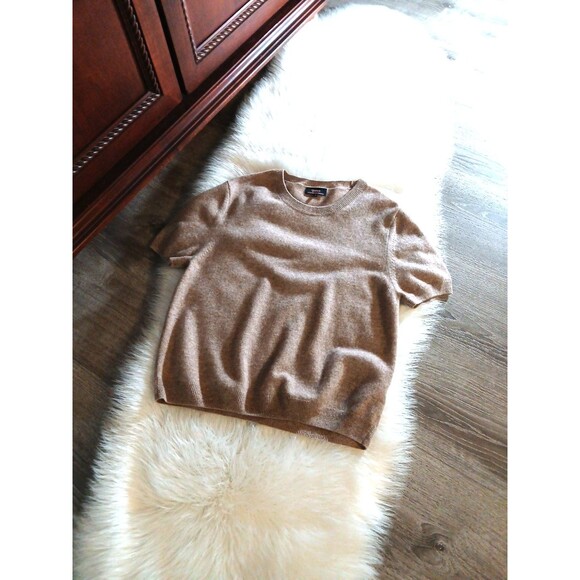 QUINCE Women's Size XL 100% Mongolian Cashmere Short Sleeve Crew Neck Sweater - Picture 6 of 9